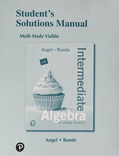Book Student's Solutions Manual for Intermediate Algebra for College Students free