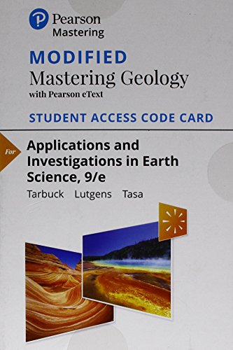 Book Modified Mastering Geology with Pearson eText -- Standalone Access Card -- for Applications and Investigations in Earth Science free