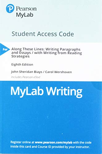 Book MyLab Writing with Pearson eText -- Access Card -- for Along These Lines: Writing Paragraphs and Essays free