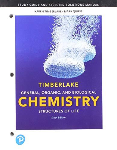 Book Study Guide and Selected Solutions Manual for General, Organic, and Biological Chemistry: Structures of Life free
