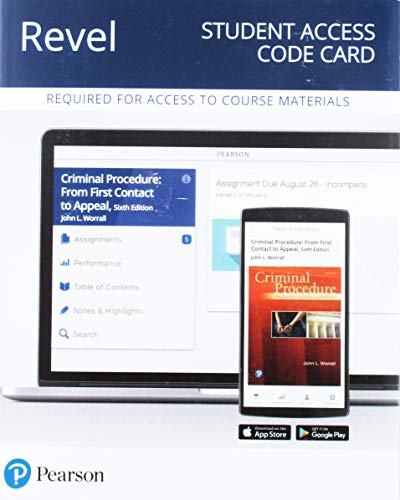 Book Revel for Criminal Procedure: From First Contact to Appeal -- Access Card free