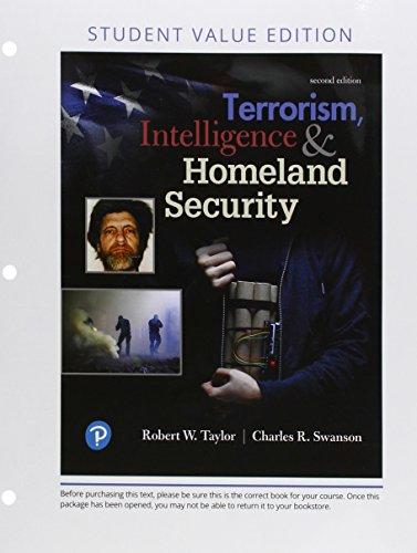 Book Terrorism, Intelligence and Homeland Security, Student Value Edition (2nd Edition) free