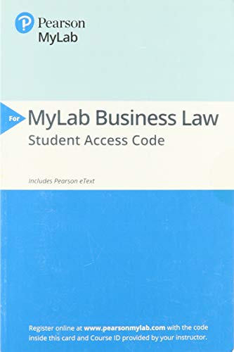 Book MyLab Business Law with Pearson eText -- Component Access Card (1 semester) free