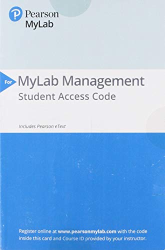 Book MyLab Management with Pearson eText -- Component Access Card (1 semester) free