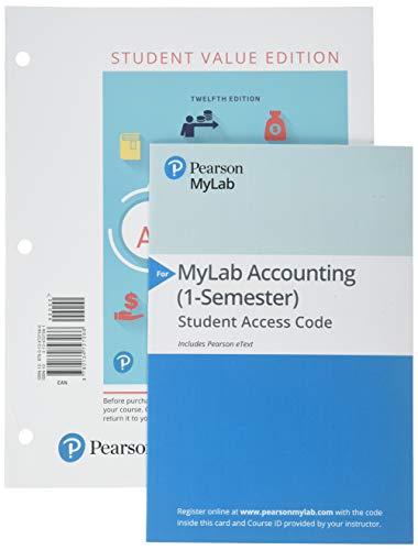 Book Financial Accounting, Student Value Edition Plus MyLab Accounting with Pearson eText -- Access Card Package free