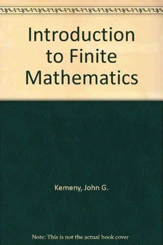 Book Introduction to Finite Mathematics free
