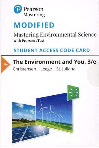Book Modified Mastering Environmental Science with Pearson eText -- Standalone Access Card -- for The Environment and You free