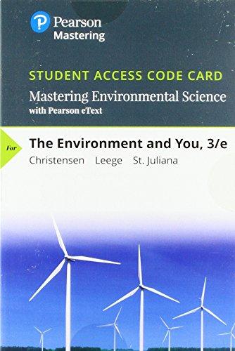 Book Mastering Environmental Science with Pearson eText -- Standalone Access Card -- for The Environment and You (3rd Edition) (Masteringenvironmentalsciences) free