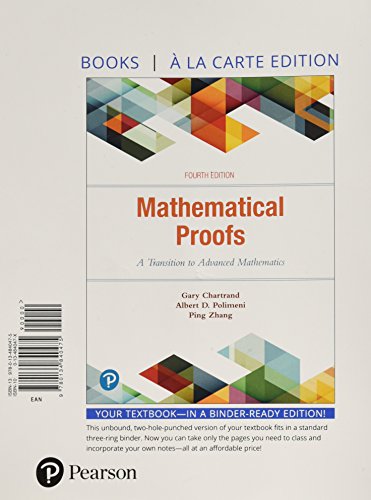 Book Mathematical Proofs: A Transition to Advanced Mathematics, Books a la Carte Edition free