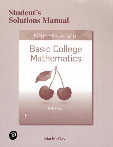 Book Student's Solutions Manual for Basic College Mathematics free