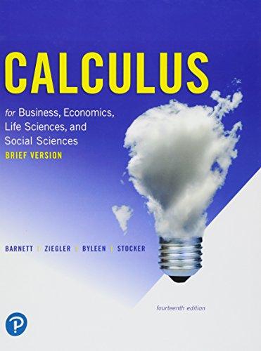 Book Calculus for Business, Economics, Life Sciences, and Social Sciences, Brief Version free