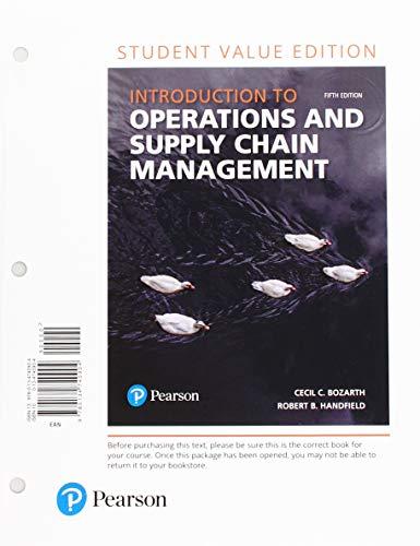 Book Introduction to Operations and Supply Chain Management, Student Value Edition Plus MyLab Operations Management with Pearson eText -- Access Card Package free