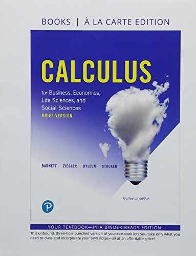 Book Calculus for Business, Economics, Life Sciences and Social Sciences, Brief Version Books a la Carte Edition free
