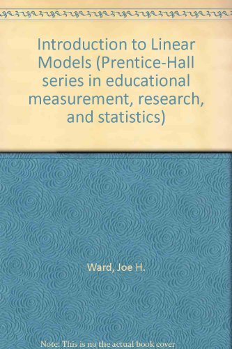 Book Introduction to linear models (Prentice-Hall series in educational measurement, research, and statistics) free