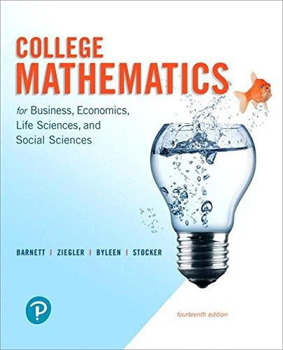 Book College Mathematics for Business, Economics, Life Sciences, and Social Sciences and MyLab Math with Pearson eText -- 24-Month Access Card Package ... Byleen & Stocker, Applied Math Series) free