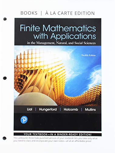 Book Finite Mathematics with Applications, Books a la Carte and MyLab Math with Pearson eText -- 24-Month Access Card Package free