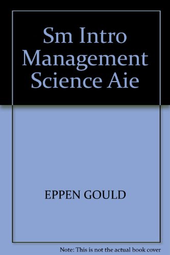 Book Introduction To Management Science free