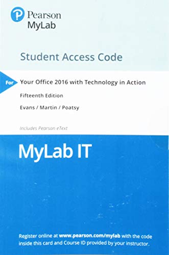 Book MyLab IT with Pearson eText -- Access Card -- for Your Office 2016 with Technology in Action free
