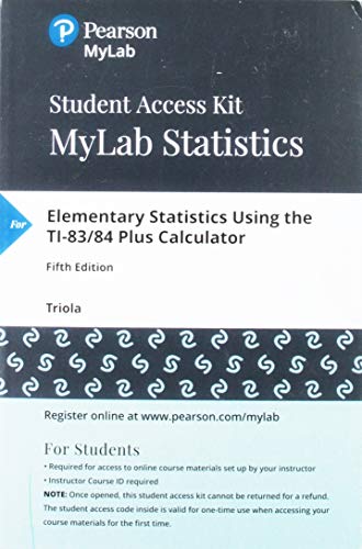 Book MyLab Statistics with Pearson eText -- 24 Month Standalone Access Card -- for Elementary Statistics Using the TI-83/84 Plus Calculator free
