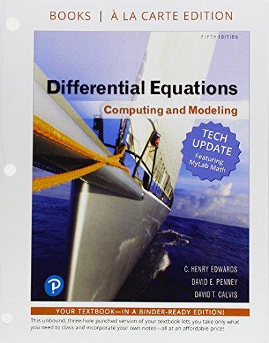 Book Differential Equations Computing and Modeling Tech Update, Books a La Carte Edition free