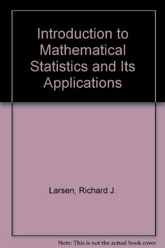Book An introduction to mathematical statistics and its applications free