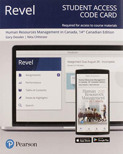 Book Revel for Human Resources Management in Canada, Fourteenth Canadian Edition -- Access Card free