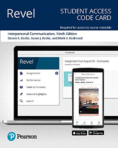 Book Revel for Interpersonal Communication: Relating to Others -- Access Card free