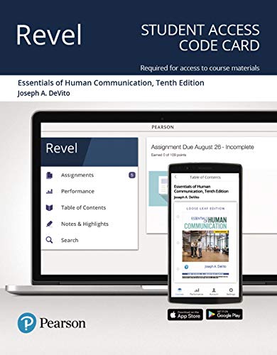 Book Revel for Essentials of Human Communication -- Access Card free