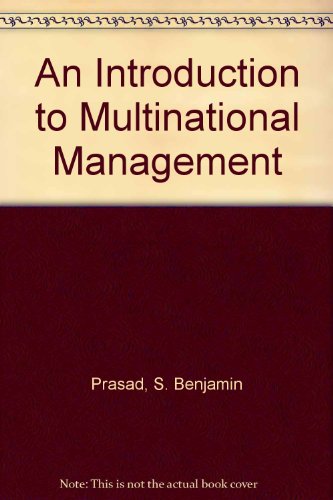Book An Introduction to Multinational Management free