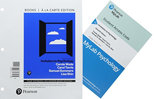 Book Invitation to Psychology, Books a la Carte Plus MyLab Psychology -- Access Card Package free