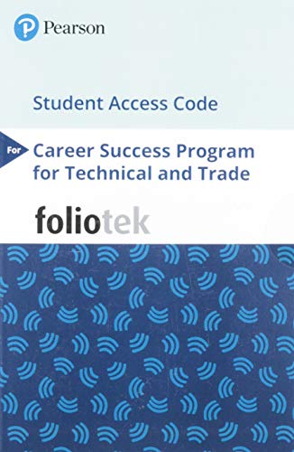 Book Pearson Career Success: Two-Year Technical College--Standalone Access Card free