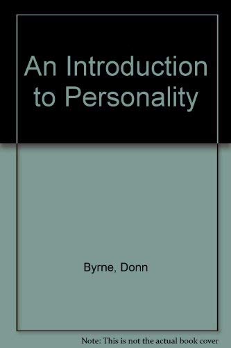 Book An Introduction To Personality free