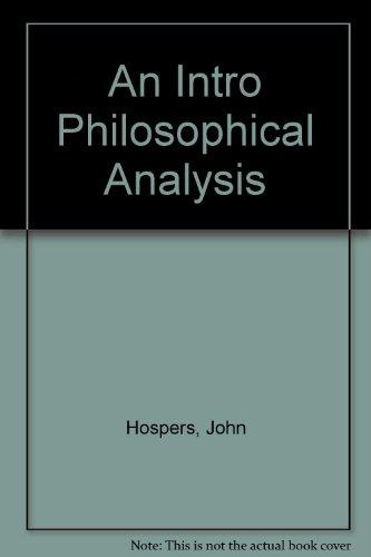 Book An Introduction to Philosophical Analysis free