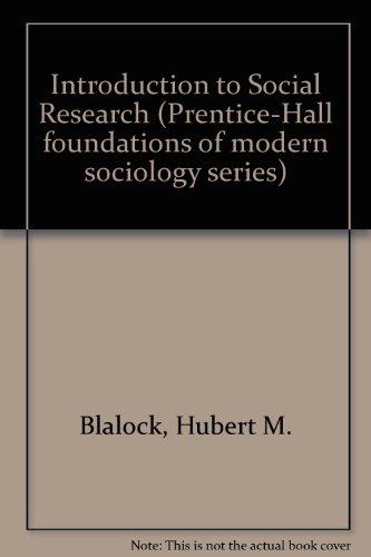 Book Introduction to social research (Prentice-Hall foundations of modern sociology series) free
