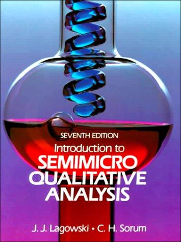 Book Introduction to Semimicro Qualitative Analysis (7th Edition) free