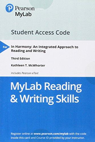 Book MyLab Reading & Writing Skills with Pearson eText -- Standalone Access Card -- In Harmony: Reading and Writing (My Skills Lab) free