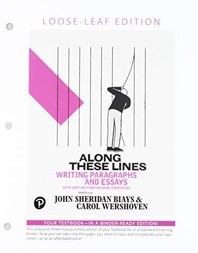 Book Along These Lines: Writing Paragraphs and Essays, Books a la Carte Plus MyLab Writing with Pearson eText -- Access Card Package (What's New in Developmental English & Technical Communication) free