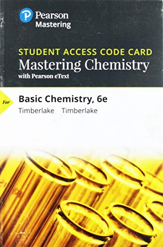 Book Mastering Chemistry with Pearson eText -- Standalone Access Card -- for Basic Chemistry (6th Edition) free