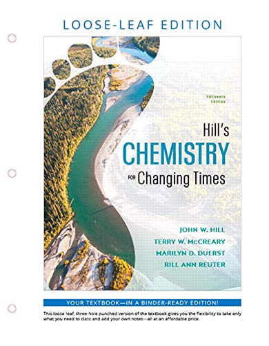 Book Chemistry for Changing Times, Loose-Leaf Plus Mastering Chemistry with Pearson eText -- Access Card Package free