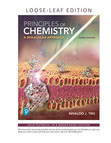 Book Principles of Chemistry: A Molecular Approach, Loose-Leaf Edition (MasteringChemistry) free