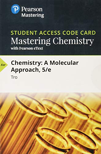 Book Mastering Chemistry with Pearson eText -- Standalone Access Card -- for Chemistry: A Molecular Approach (5th Edition) free
