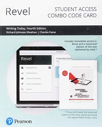 Book Revel for Writing Today -- Combo Access Card free
