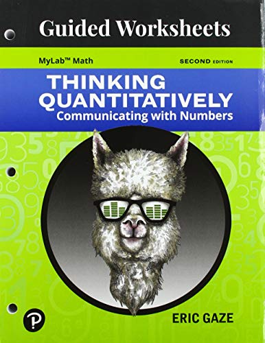 Book Student Print Reference for Thinking Quantitatively: Communicating with Numbers free