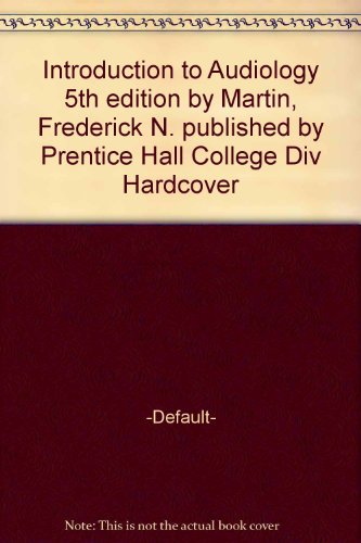 Book Introduction to Audiology free