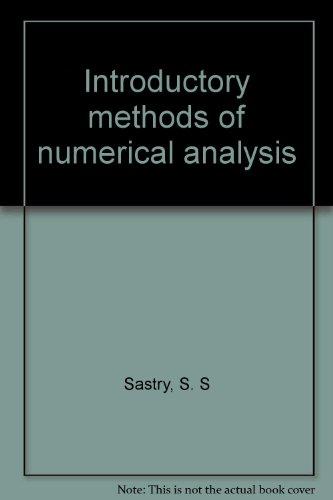 Book Introductory Methods Of Numerical Analysis free