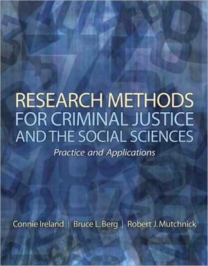 Book Research Methods for Criminal Justice and the Social Sciences free