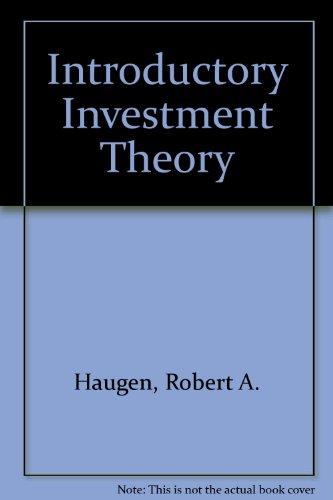 Book Introductory Investment Theory free