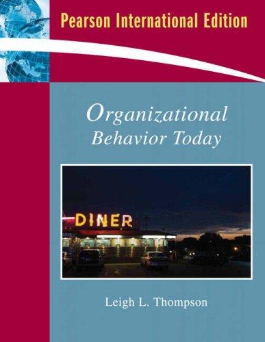 Book Organizationla Behavior Today (international Edition) free