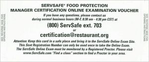 Book ServSafe Food Protection Manager Certification Online Exam Voucher (6th Edition) free