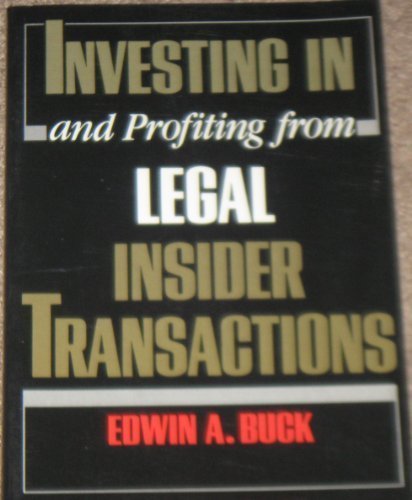Book Investing In And Profiting From Legal Insider Transactions free